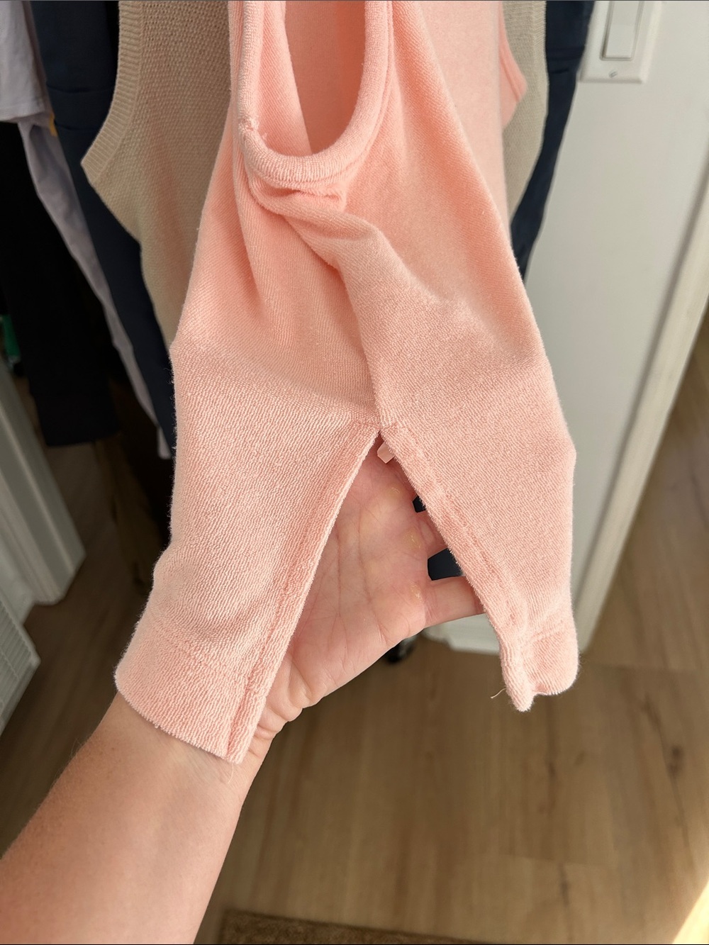 A New Day Terry Cloth Tank. Size Medium. PTP 19”. Baby pink. - Picture 4 of 5